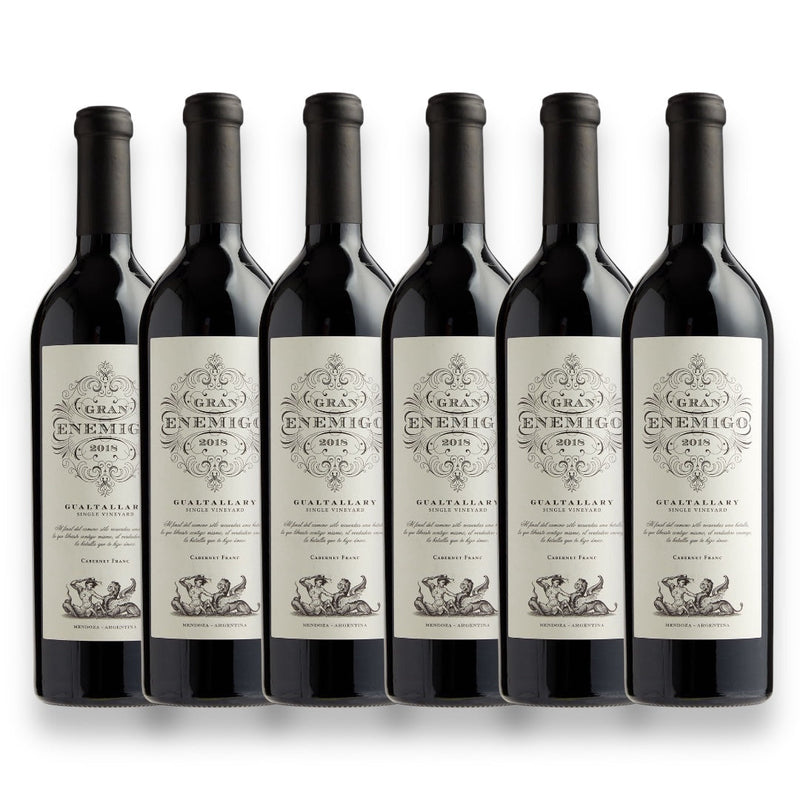 Kit 6 Vinho Gran Enemigo Gualtallary 2019 Caixa de Madeira