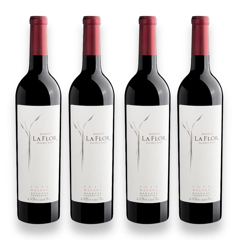 Kit 4 Vinhos Pulenta La Flor Malbec